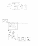 Air Cleaner Group Muffler Diagram and Parts List for 197412-1124-E2  Briggs and Stratton Engine